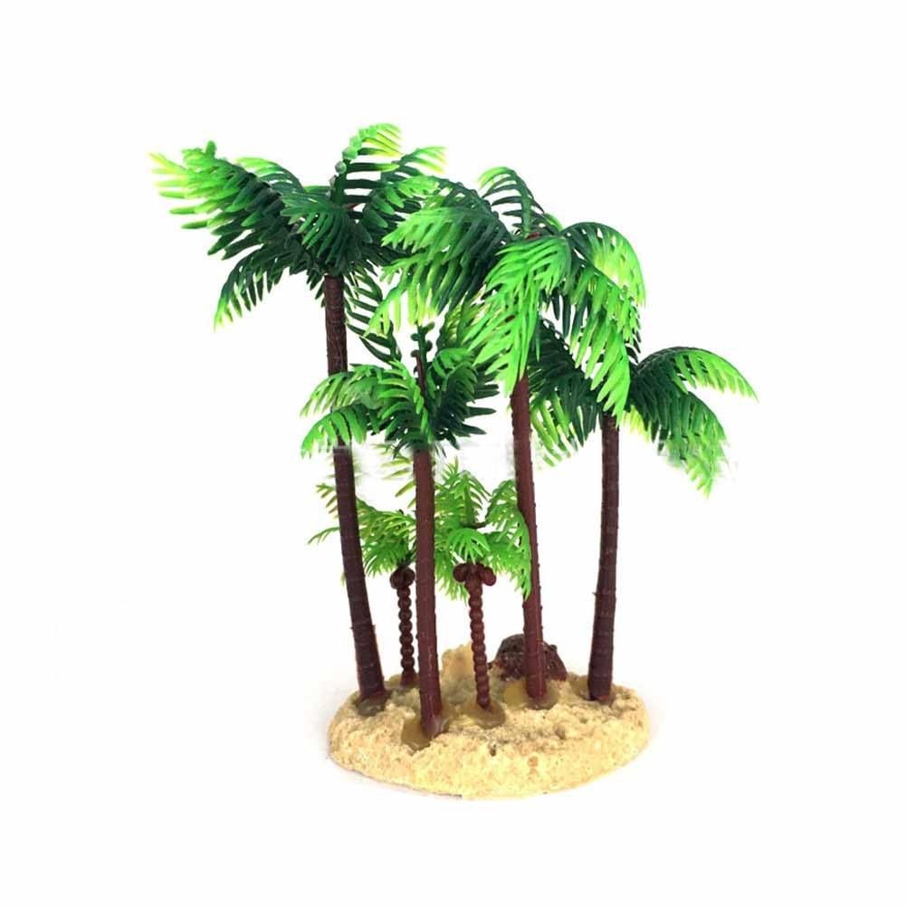 Coconut Palm Tree Miniature Plant Bonsai Craft 5.51In Artificial Palm Tree De…