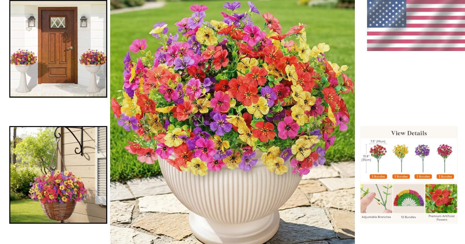 All-Season Artificial Daisy Floral Bundles – 12 Colors for Vibrant Home Decor