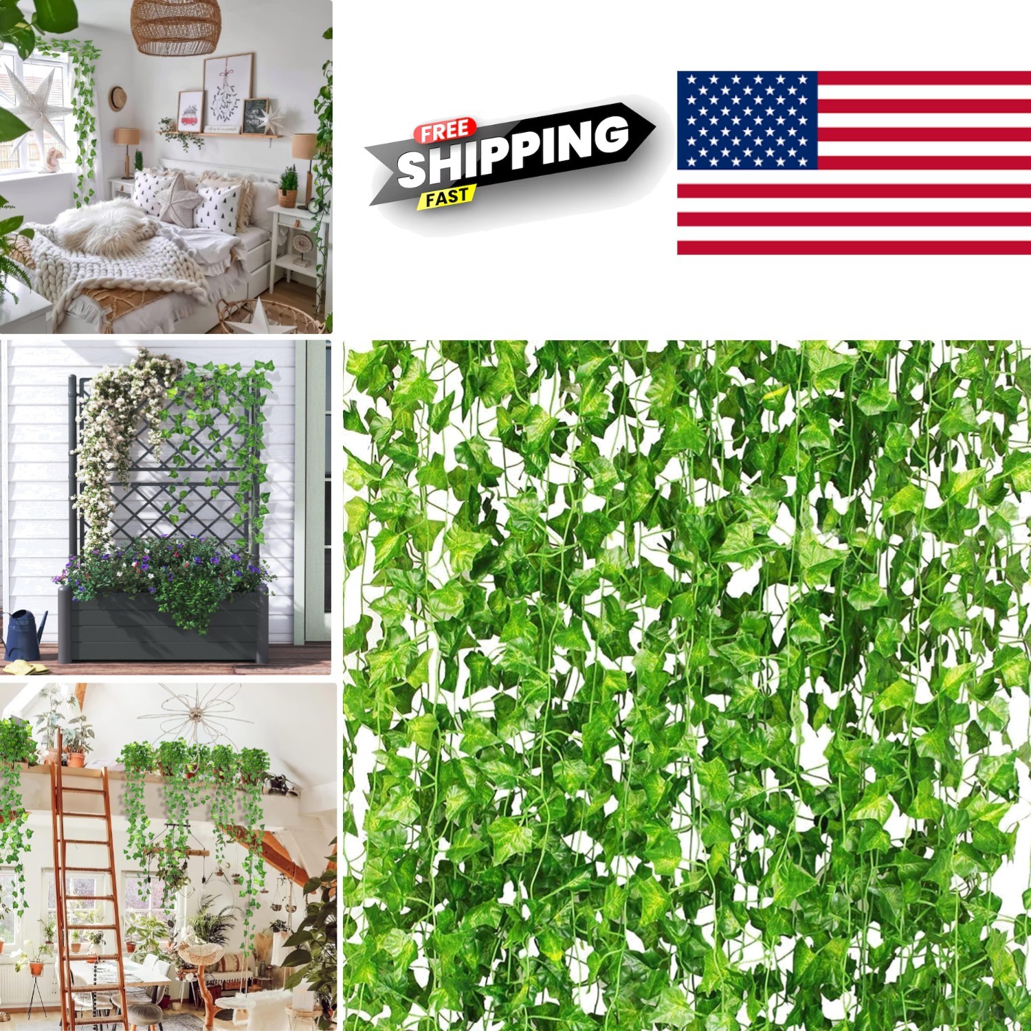 Aesthetic Ivy Garland 24 Count 168ft Artificial Vines for Party Garden Decor