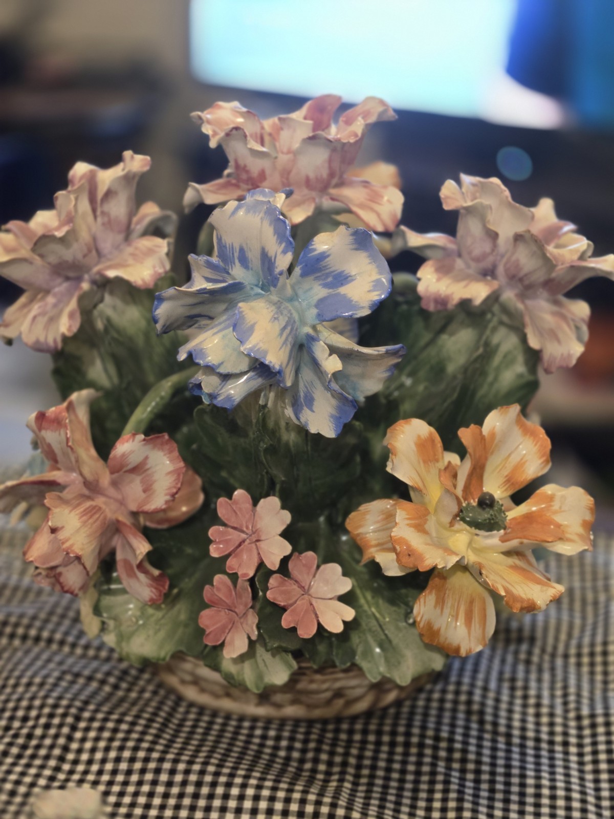 Capidamonte Italian Hand Painted Ceramic Flowers
