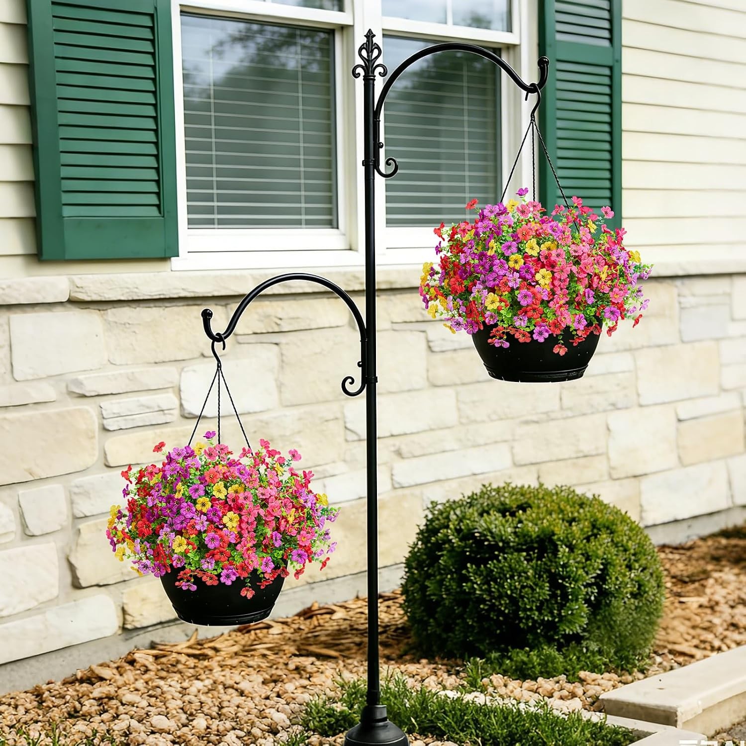 12 Bunches Artificial Silk Daisy, UV Resistant Faux Flowers Outdoor Decor