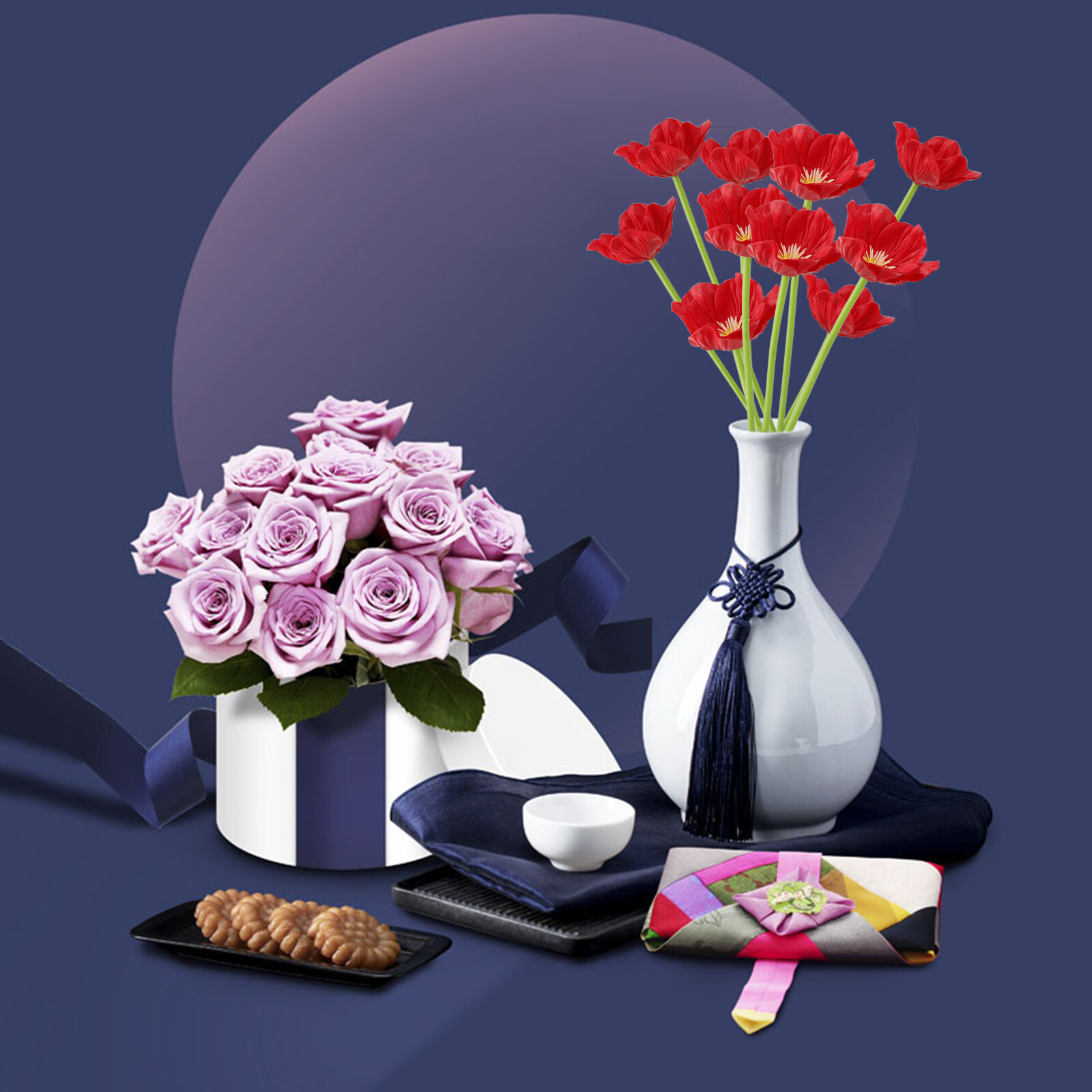 Artificial Poppy Silk Flowers Wedding Bouquet Desk Room Decor Ornaments Deco FFG