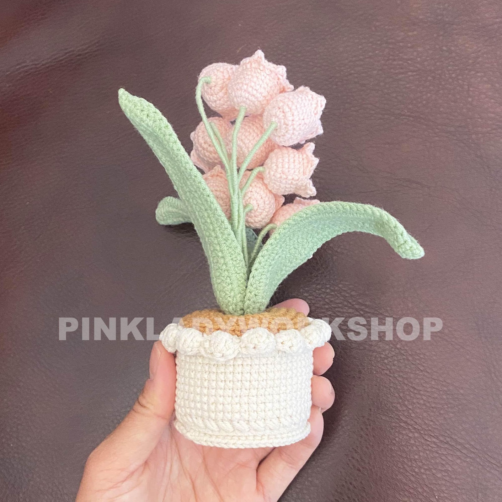 Handmade Crochet Lily of the Valley: Cotton Decorative Plant