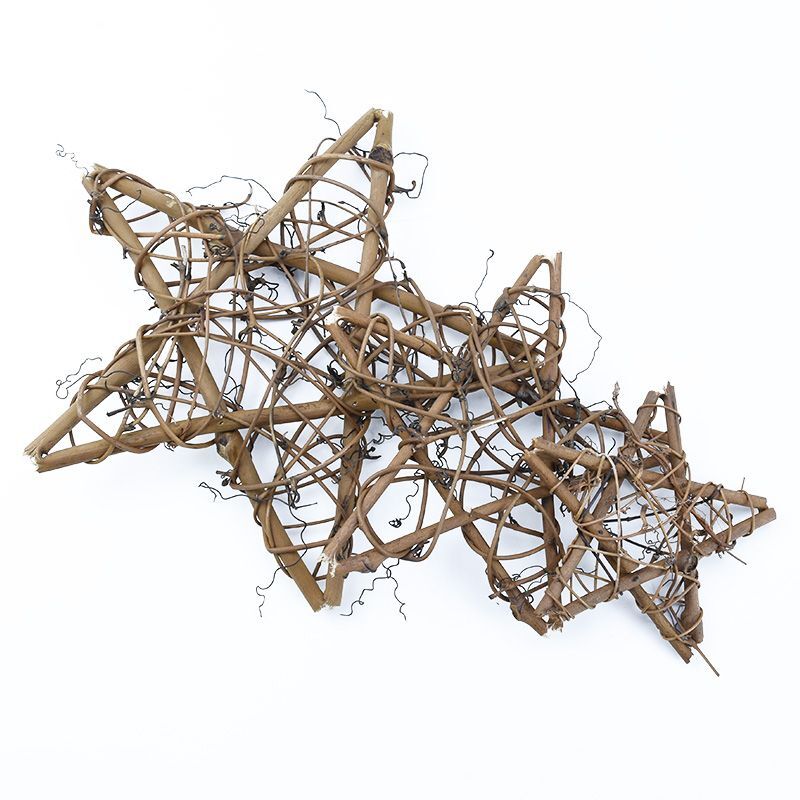 10/15/20cm Artificial Rattan Star Frame Wreath Christmas Decoration Home Wedding