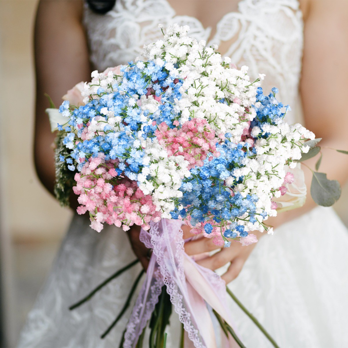 18Pcs Artificial Fake Babys Breath Flowers Faux Gypsophila Wedding Home Decor
