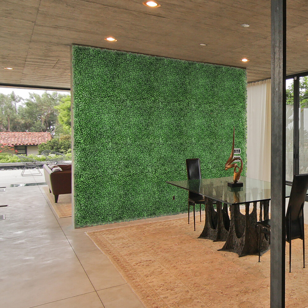 20″x20″ Artificial Faux Leaf Boxwood Dark Green Fence Screen Wall Decor Panel