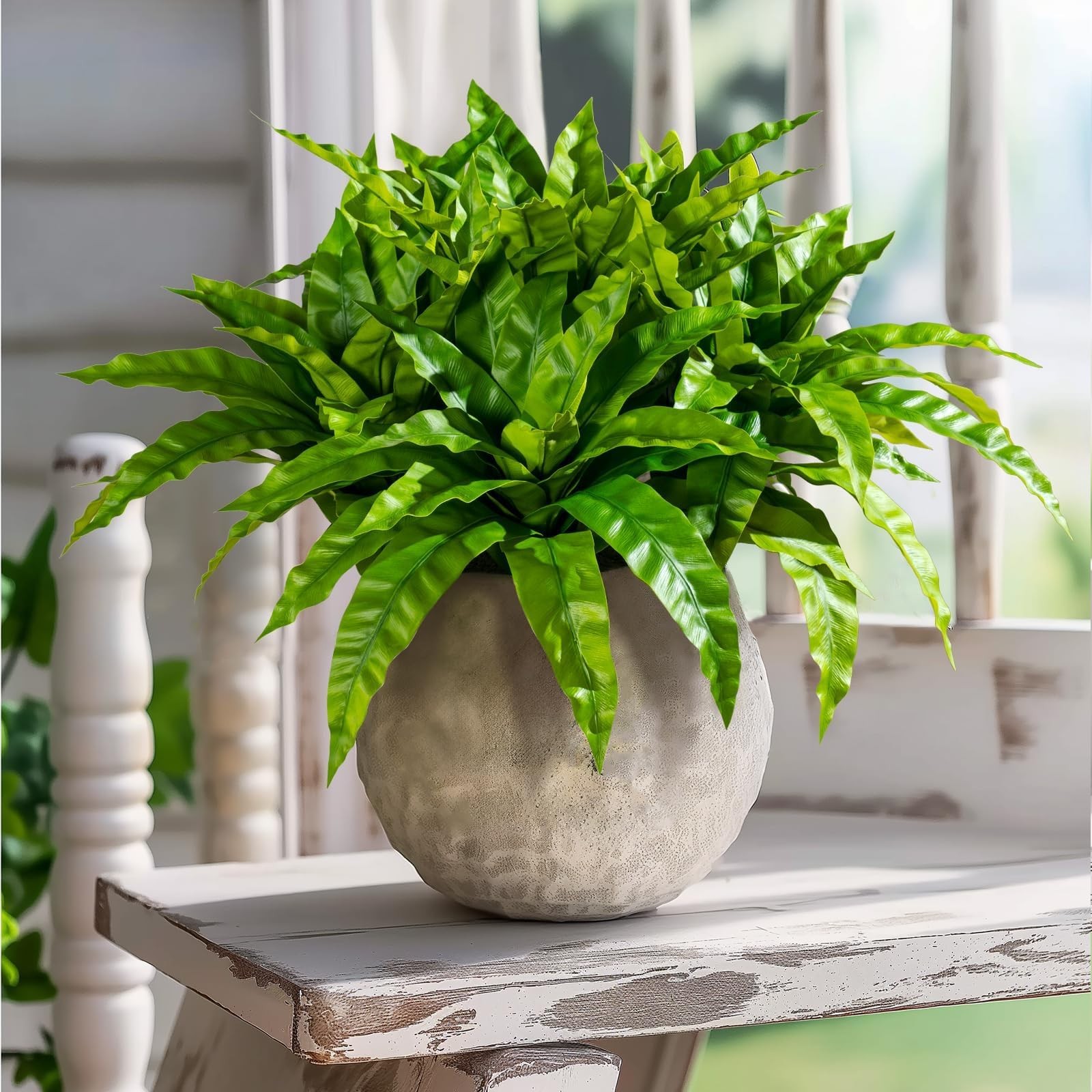 4 Pcs Artificial Greenery Stems Fake Bird Nest Fern Faux Branches Artificial …