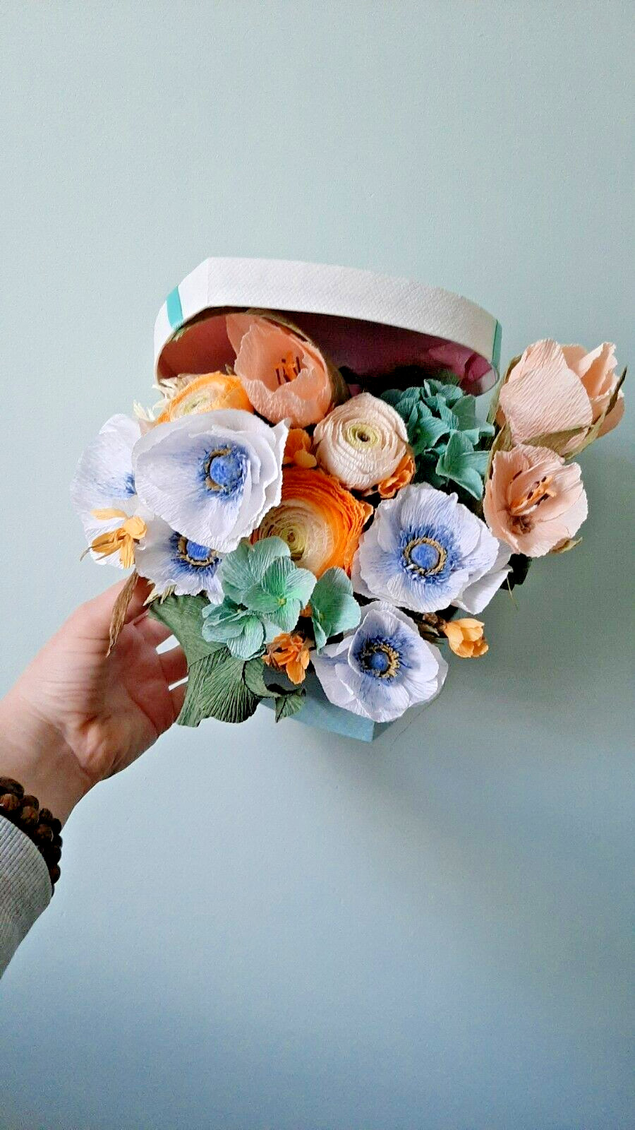 Colorful Paper Flower Bouquet Handmade Artificial Flower Bouquet gift for a spec