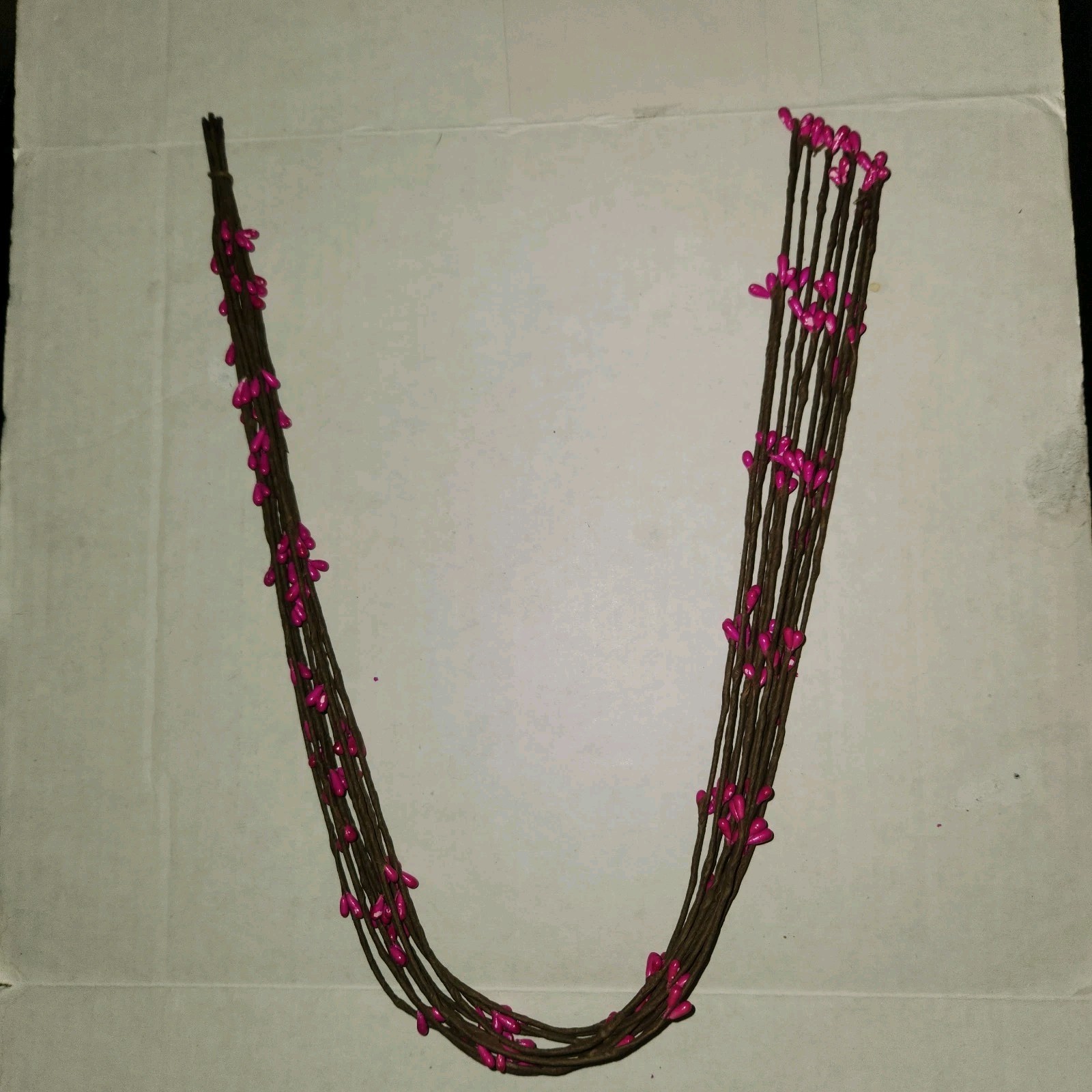 Set/10 ROSE RED Pip Berry Garland Picks Craft Supplies Pips Wreaths Decor 25″ ea