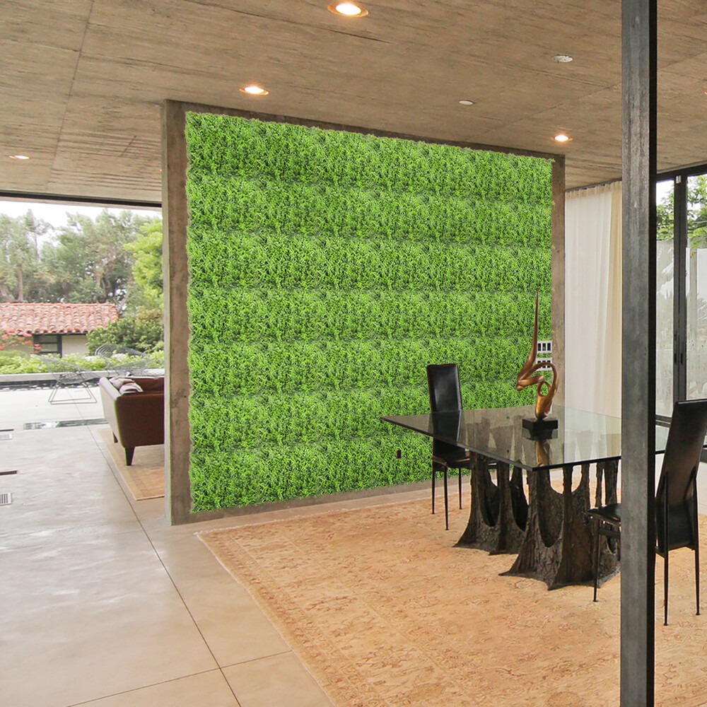 20″x20″ Artificial Faux Leaf Fern Fence Screen Wall Decor Panel With Cover Back