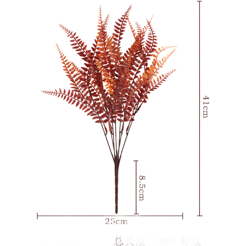 Plastic Autumn For fern Artificial Greenery for Wall Hanging Event Decoration