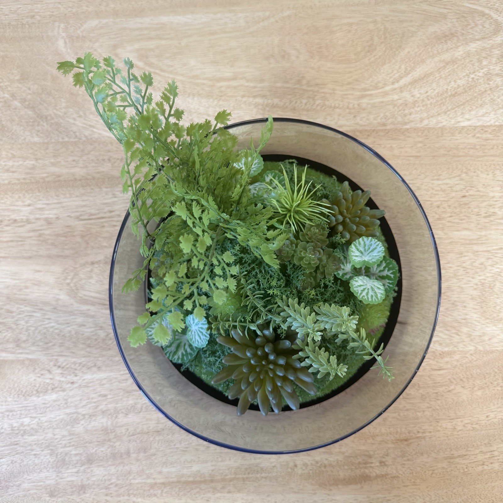 Pack of 2 Artificial Succulent Arrangement Planter Bowl, Green/Tan 8in x 9in