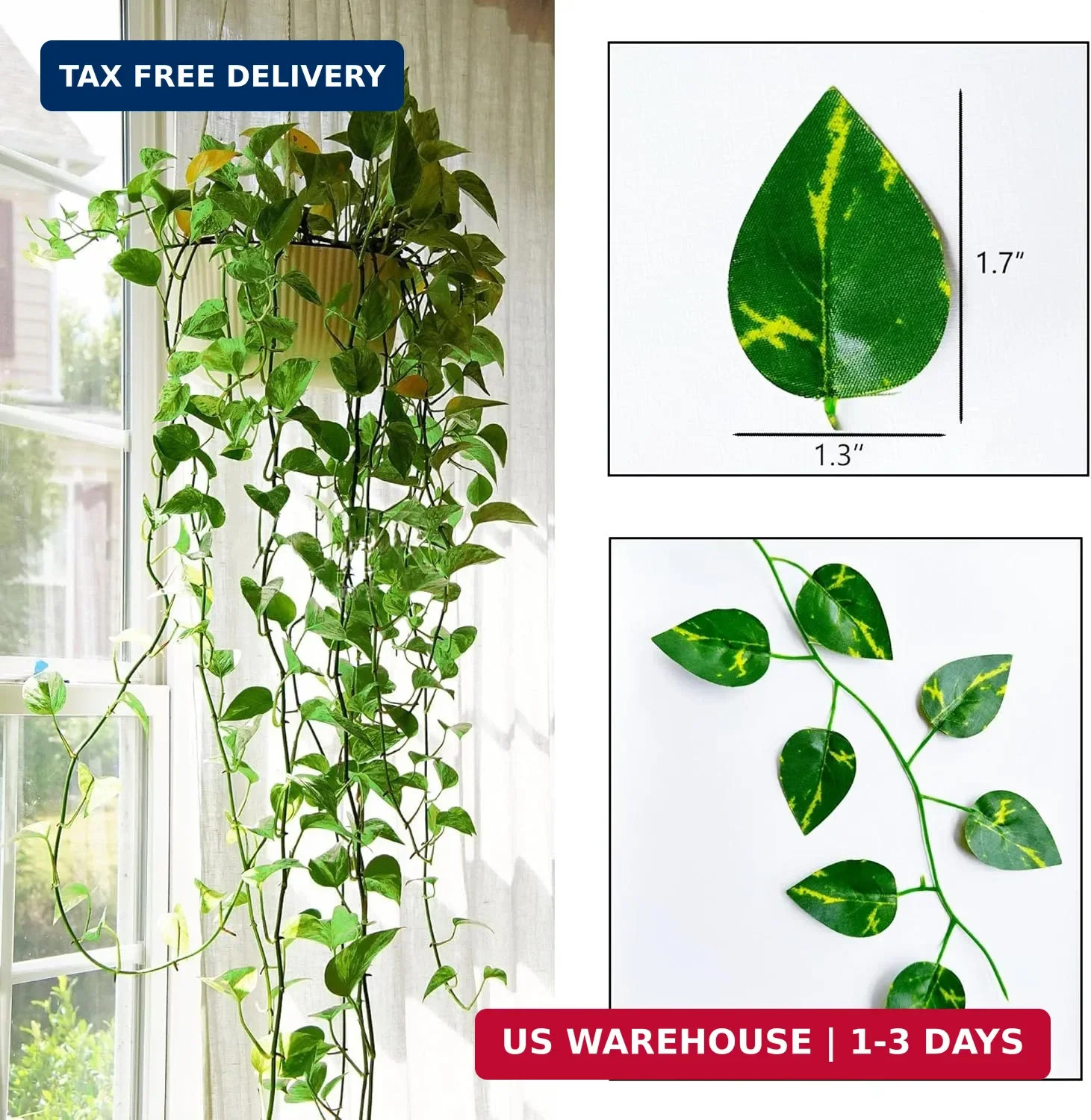 270 Feet 36 Pack Fake Greenery Hanging Garland, Artificial Ivy Leaf Plants, Vine