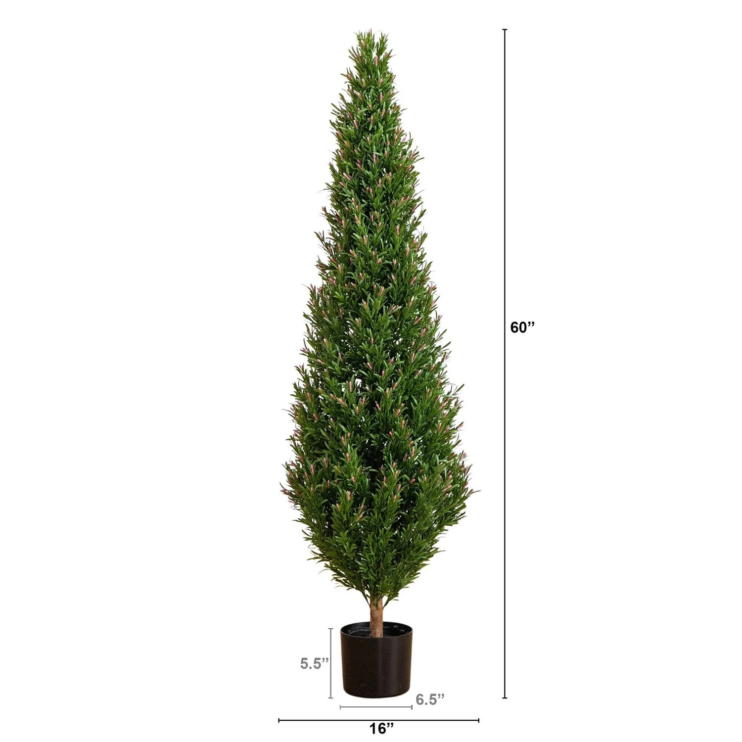5’ UV Resistant Artificial Rosemary Cone Topiary Tree (Indoor/Outdoor)