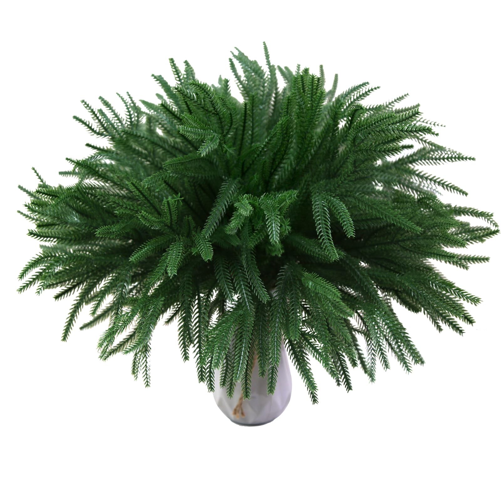 18″ Real Touch Norfolk Pine Stems for Christmas Decoration, Artificial Pine B…