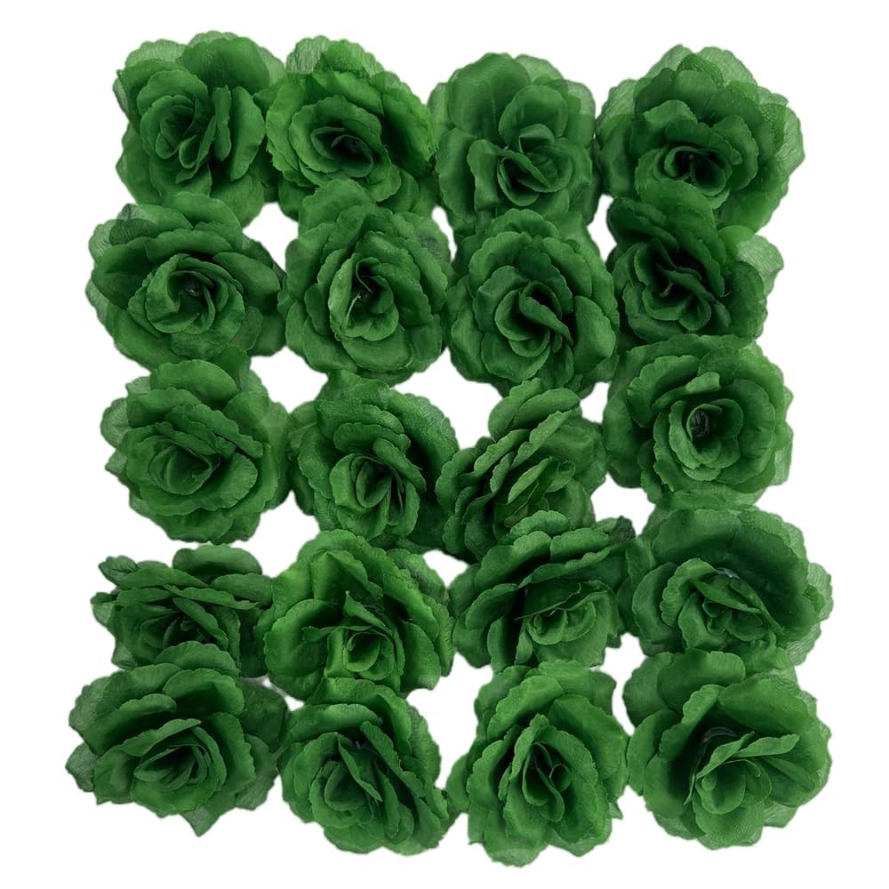 25 Pcs 3 Inch Artificial Rose Flower Heads Silk Wedding Party DIY Craft