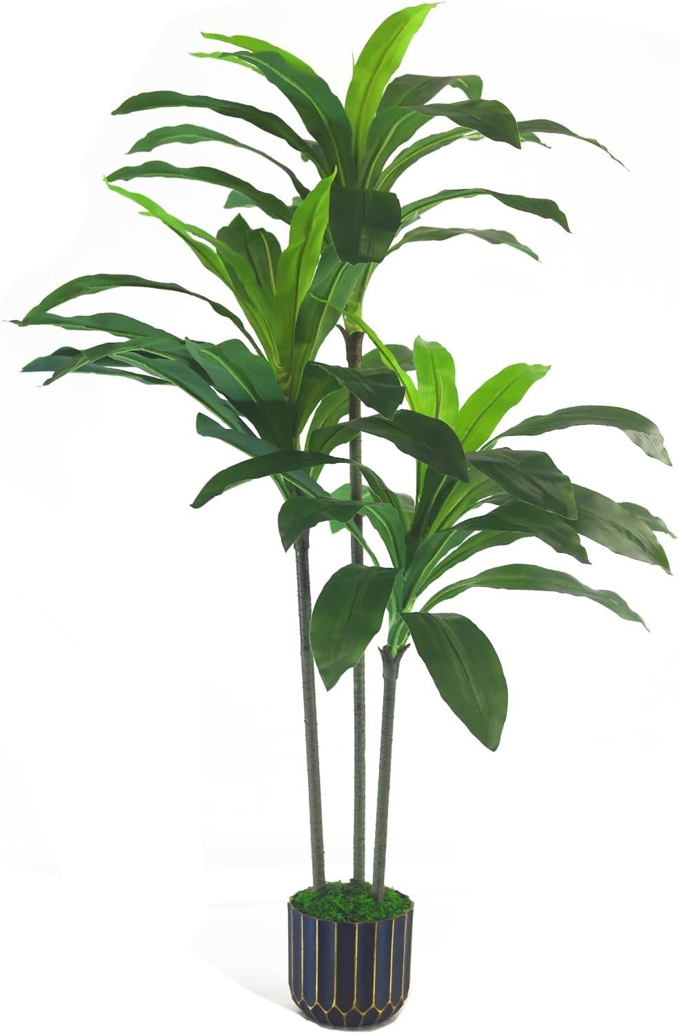 Artificial Plants Indoor – 4ft Artificial Dracaena Tree – Fake Tree Realistic…