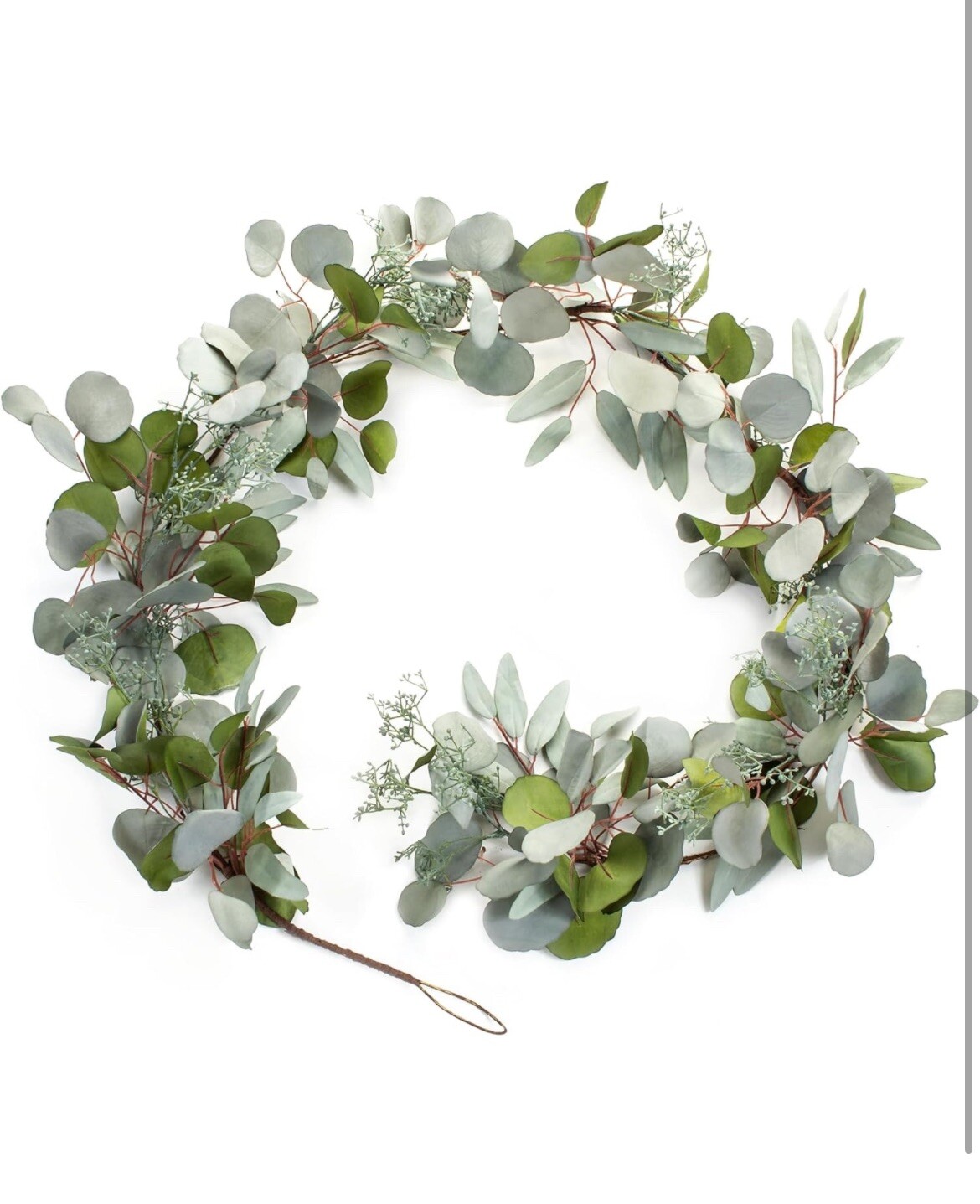 Melrose Artificial Eucalyptus Garland 6 X 9ft Unlit