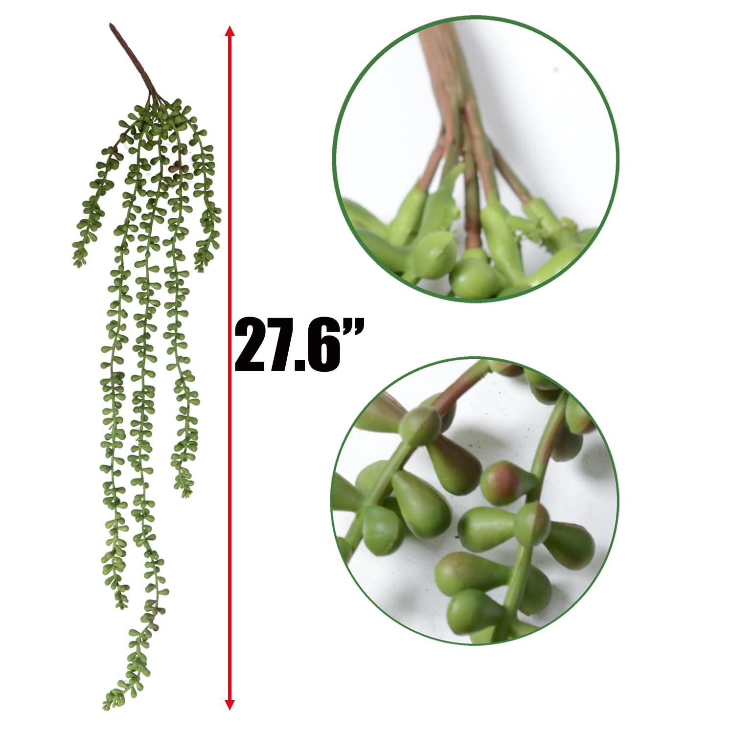 SzJias 3 Pcs String of Pearls Plant Artificial Hanging Succulents Plants for …
