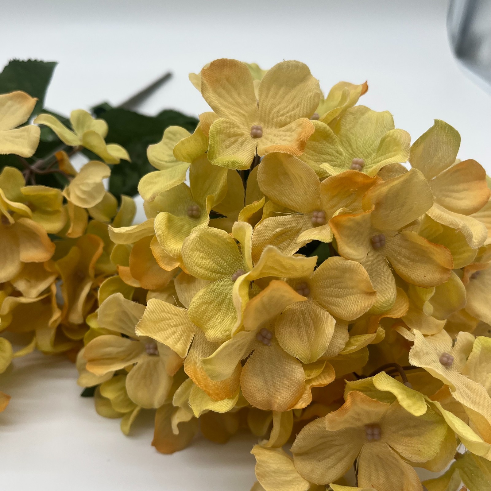 Lot of 12 Artificial Flowers / Plants For Decoration Yellow and Orange