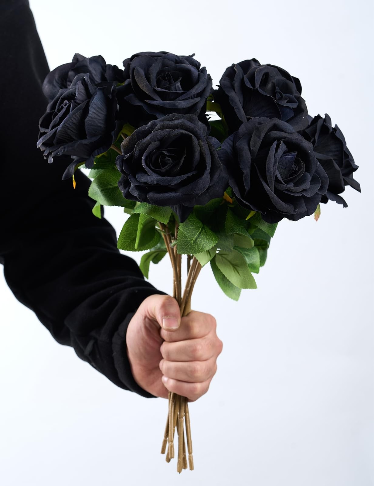3.5″(9cm) Rose Artificial Flower 12pcs Realistic Faux Silk Roses Fake Flowers…