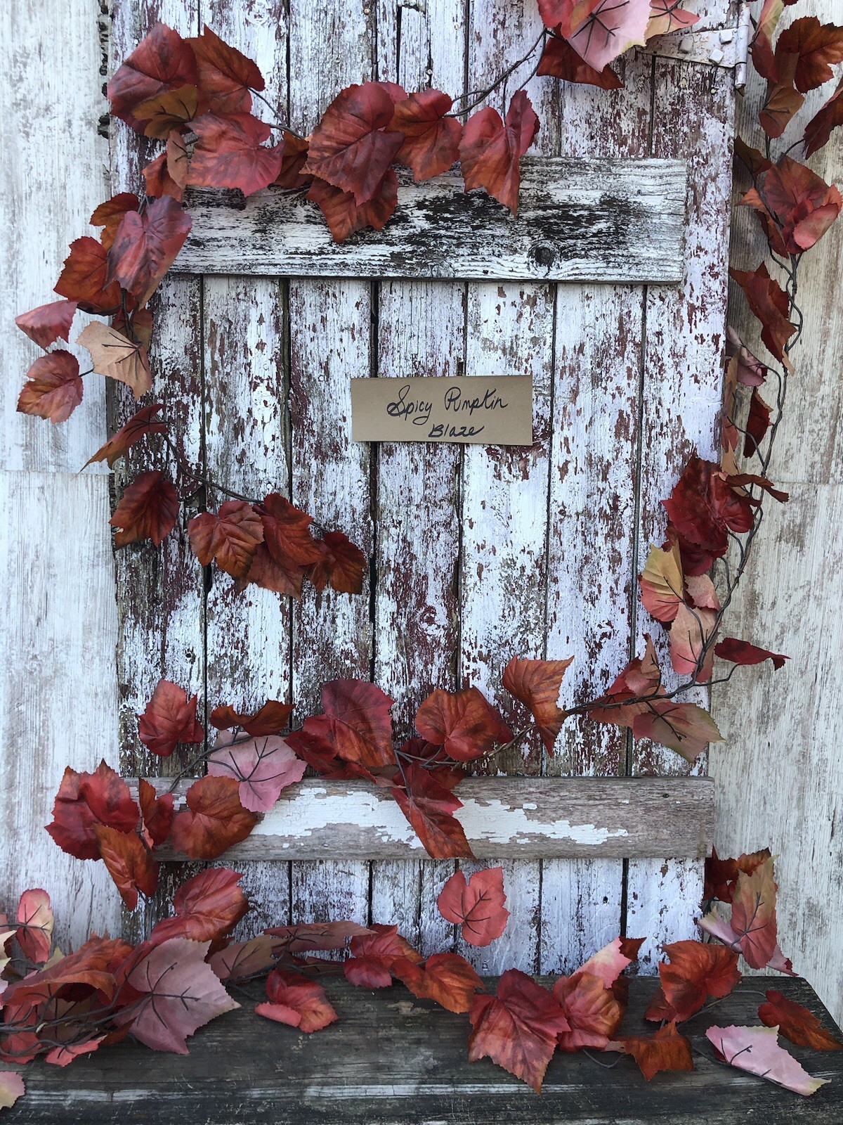 Spicy Pumpkin Fall Leaf Garland 15 FT Autumn Artificial LARGE Fall Leaves