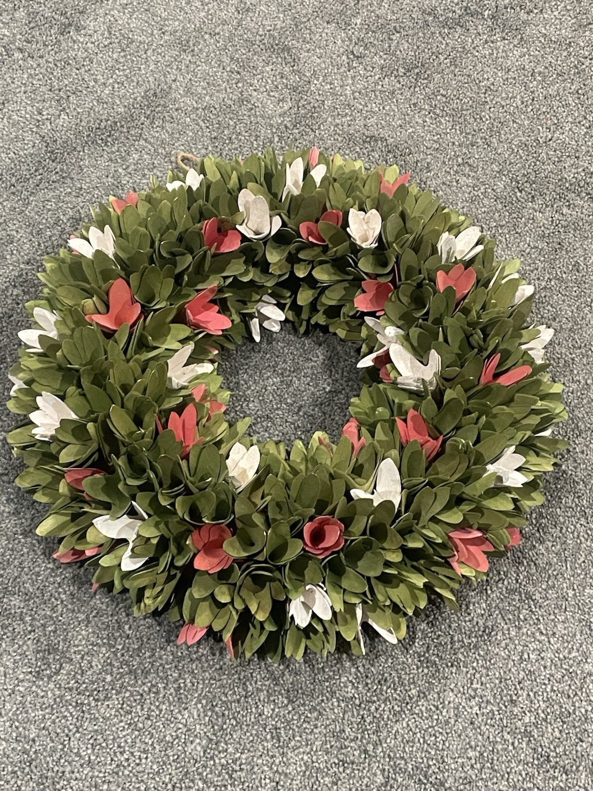Wooden Flower Large Door Wreath Pink White Tulips Cottagecore Decor