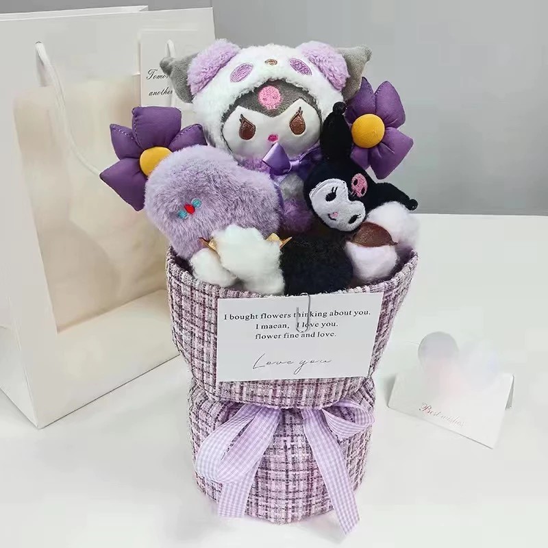 Kuromi / My Melody Cute Doll Bouquet – Cute Gift for Birthday & Graduation