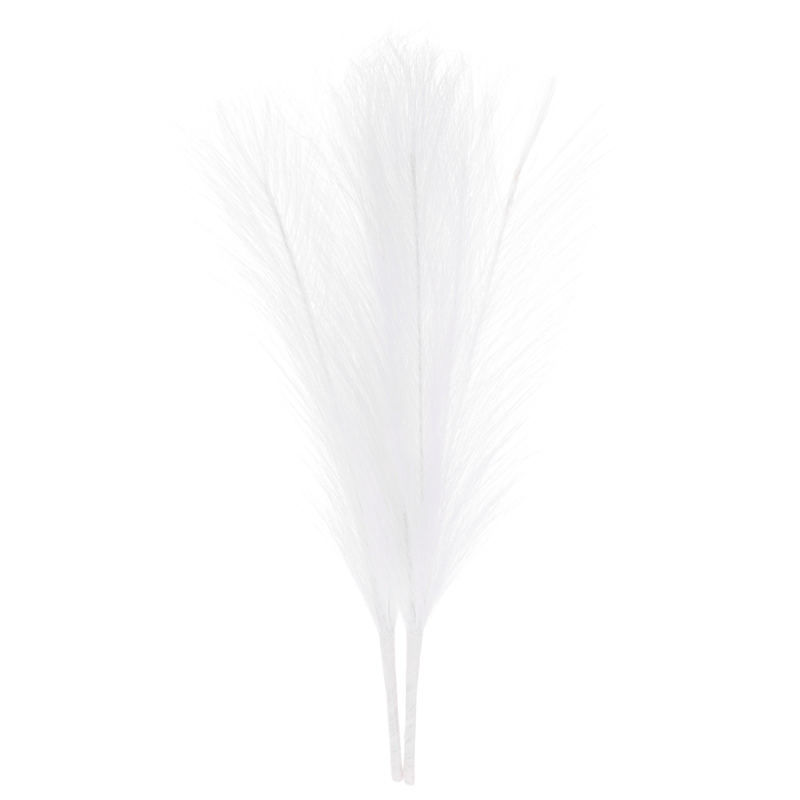 2pcs Faux Pampas Grass 17 Inch 10 Stem Artificial Grass for Decor, White