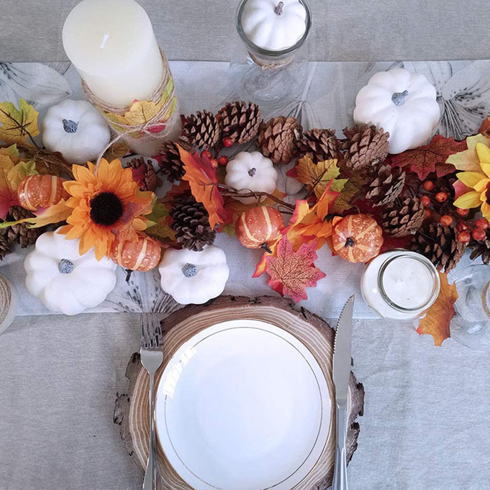 12Pcs Lifelike Artificial Pumpkins For Fall Harvest Party Decor