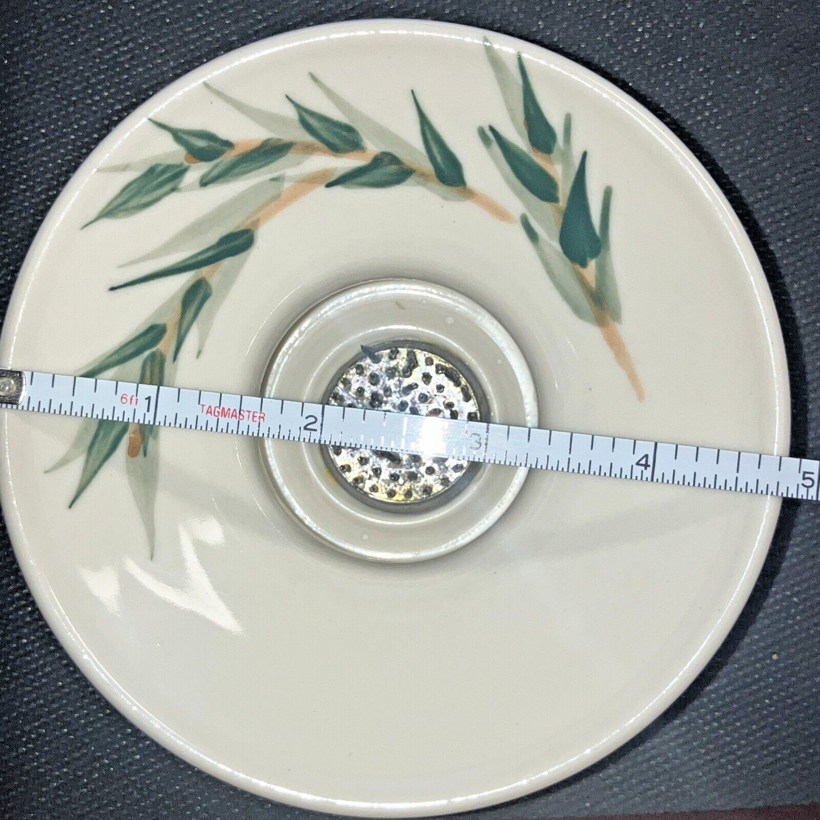 Vintage Flower Holder Porcelain metal