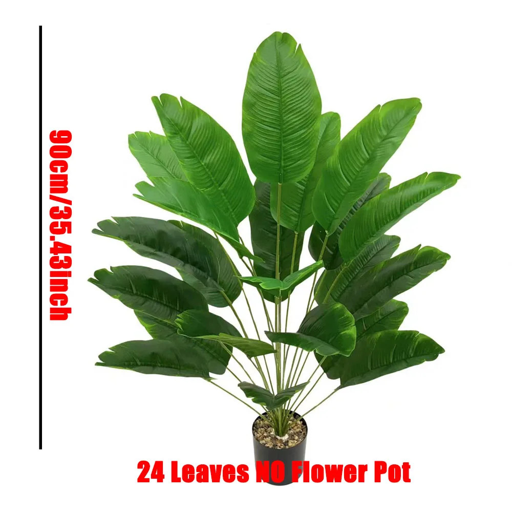 120cm 24 Leaves Artificial Plant Large Tropical Palm Tree Fake Office Decor NEW