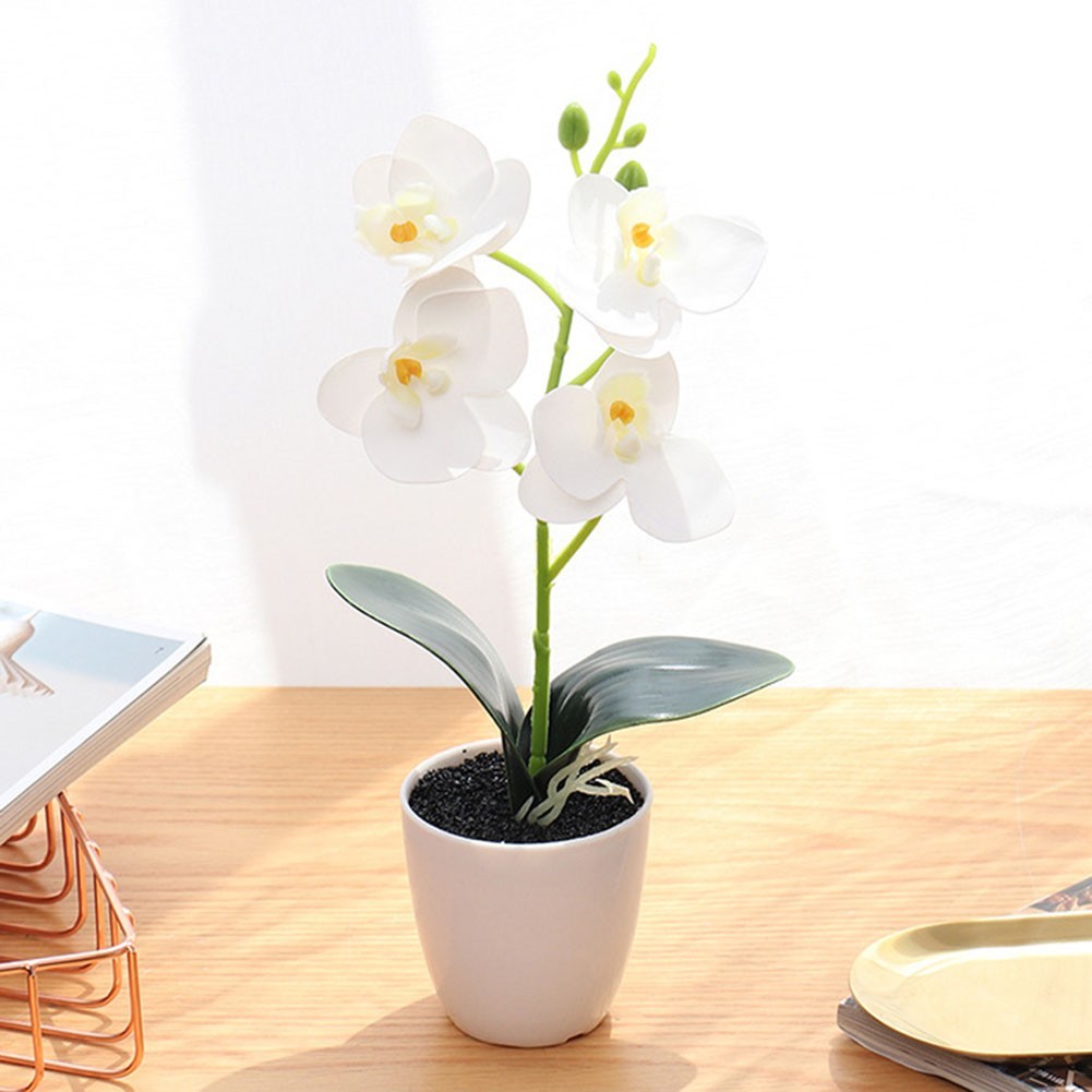 Silk Artificial Fake Orchid Flower Potted Plant Bonsai Party/Garden/Home Decor