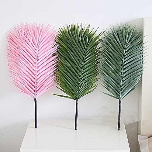 12 Pcs Artificial Palm Leaves Plants Faux Palm Fronds Tropical Large Palm Lea…