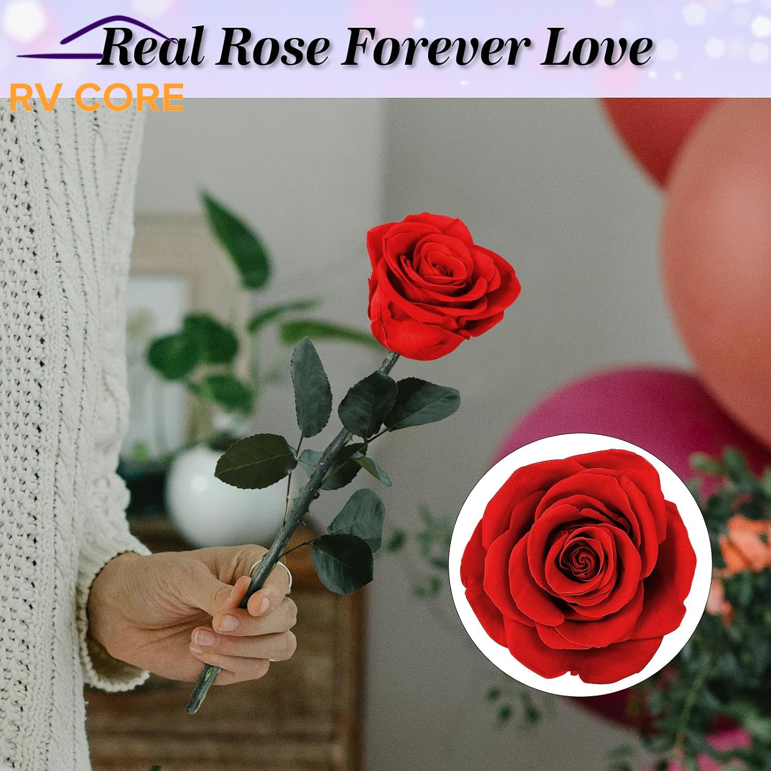Forever Preserved Red Rose Gift for Mom Wife Girlfriend Valentine’s Birthday