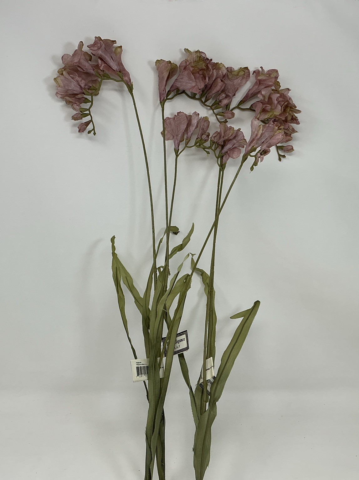 Freesia Spray Floral Pick 30” Long Pink w Green Tips 3 Picks Vase Filler NOS
