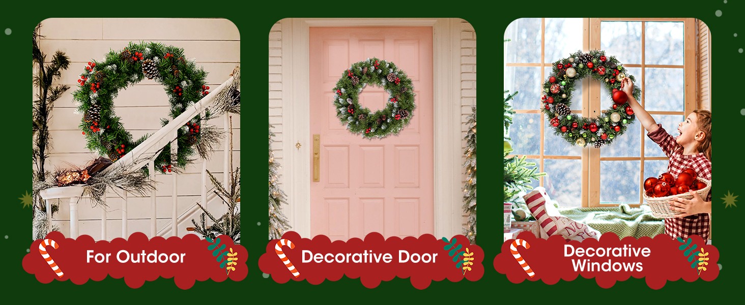 Christmas Vines & Wreaths Sprayed White PVC Pine for Xmas Decor Winter Decor