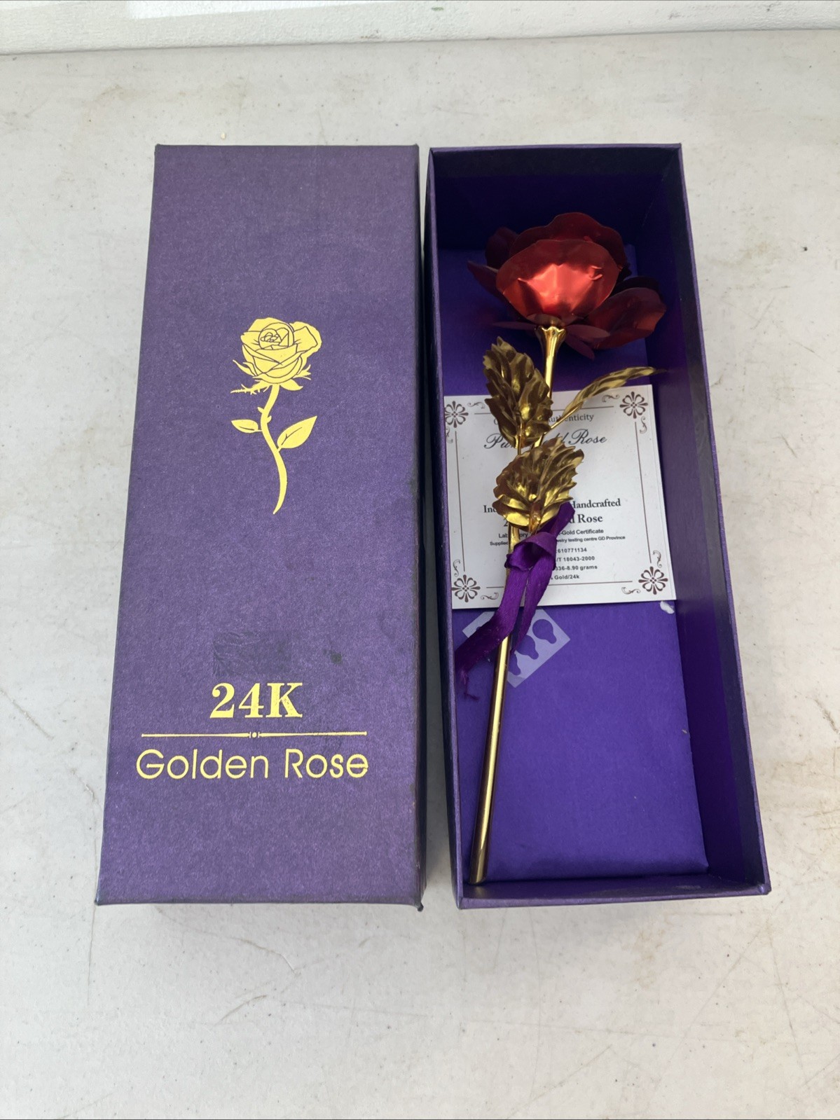 Gold Plated Real Rose 24K Dipped Flower Valentine’s Day Love Gifts For Her