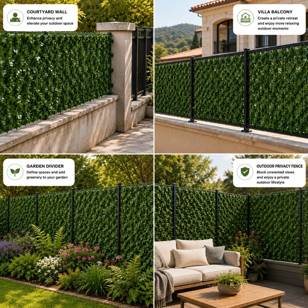 Artificial Ivy Privacy Fence