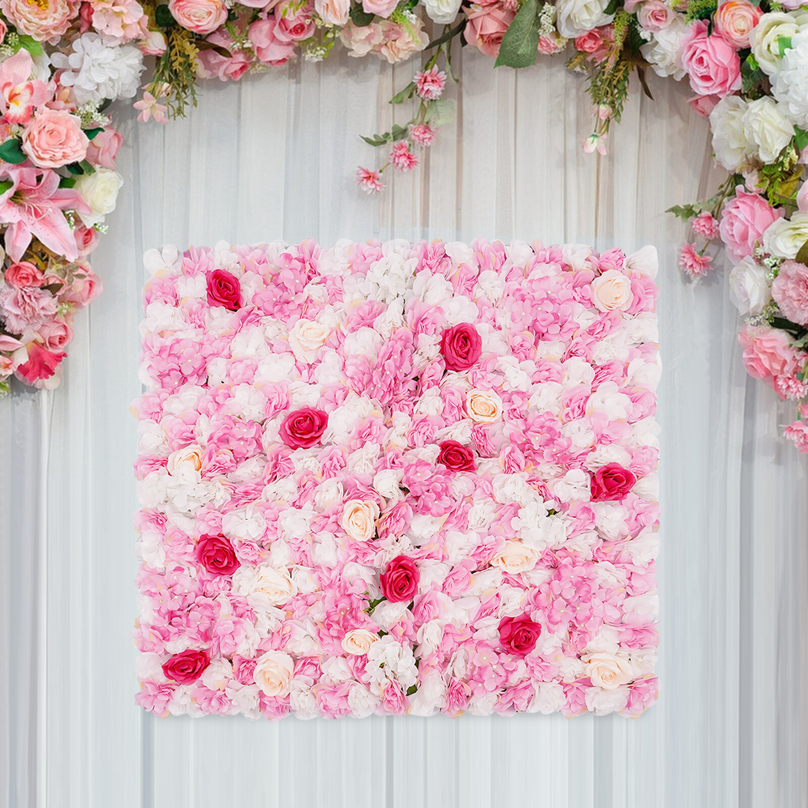 1m Artificial Rose Hydrangea Flower Wall Panels Wedding Bouquet Display New