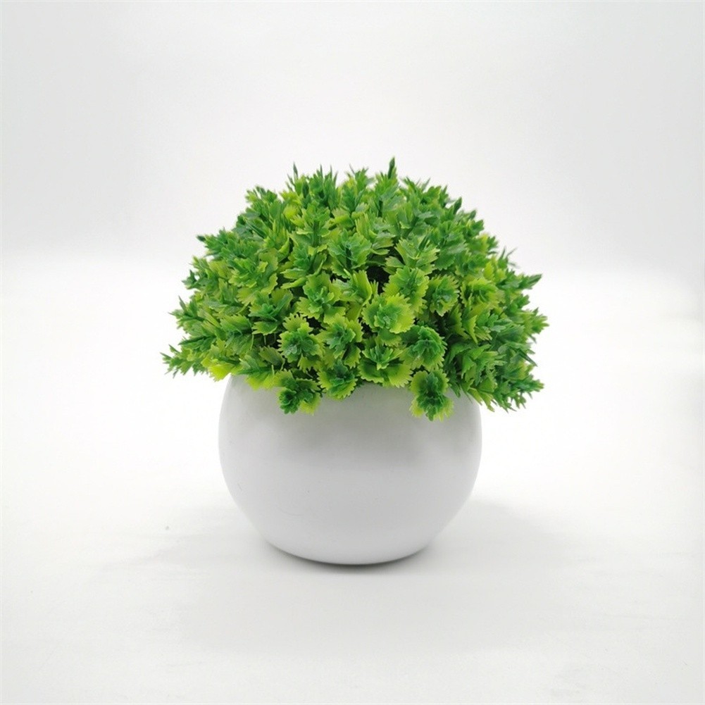 Small Sized Pine Needle Bonsai Artificial Plant 12cm for Shelf Desk Decor