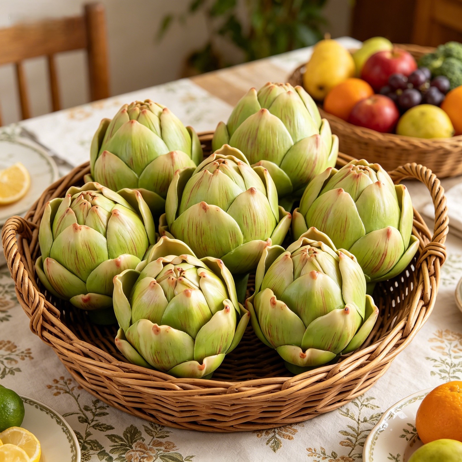Artificial Artichokes For Glass Jar Arrangements Smooth Polyethylene Build