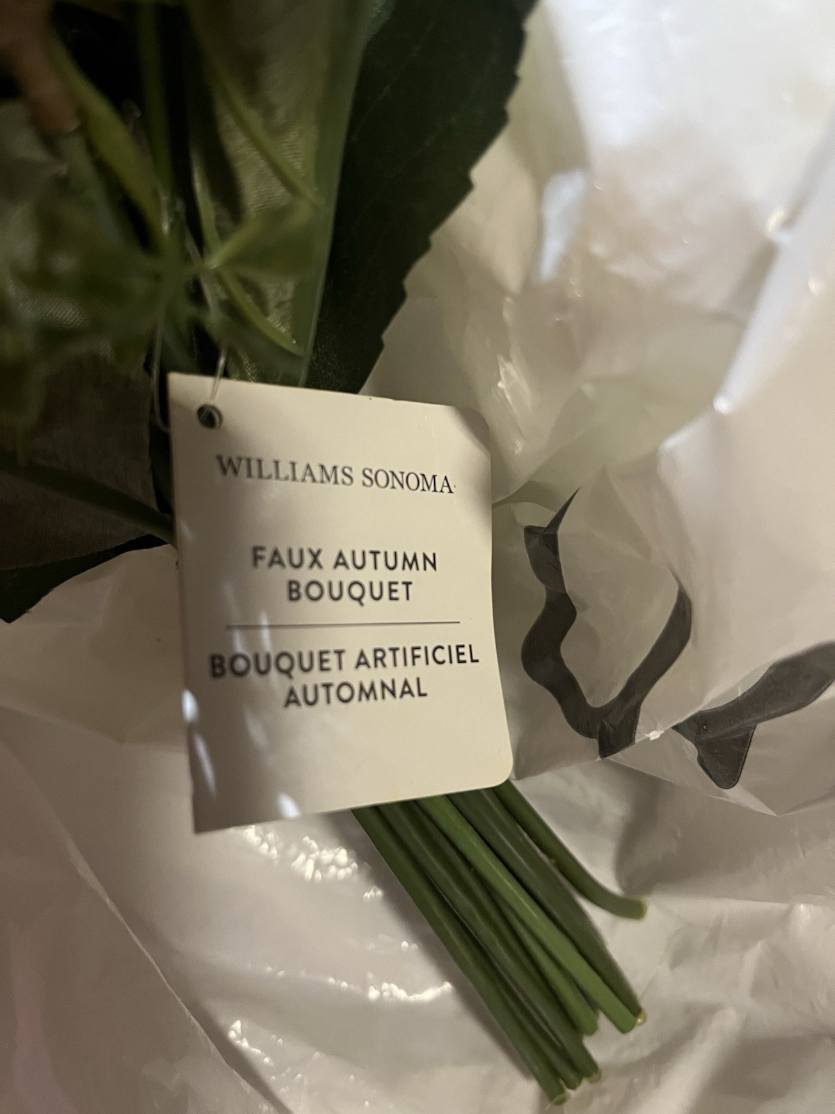Williams Sonoma Faux Autumn bouquet New w tags