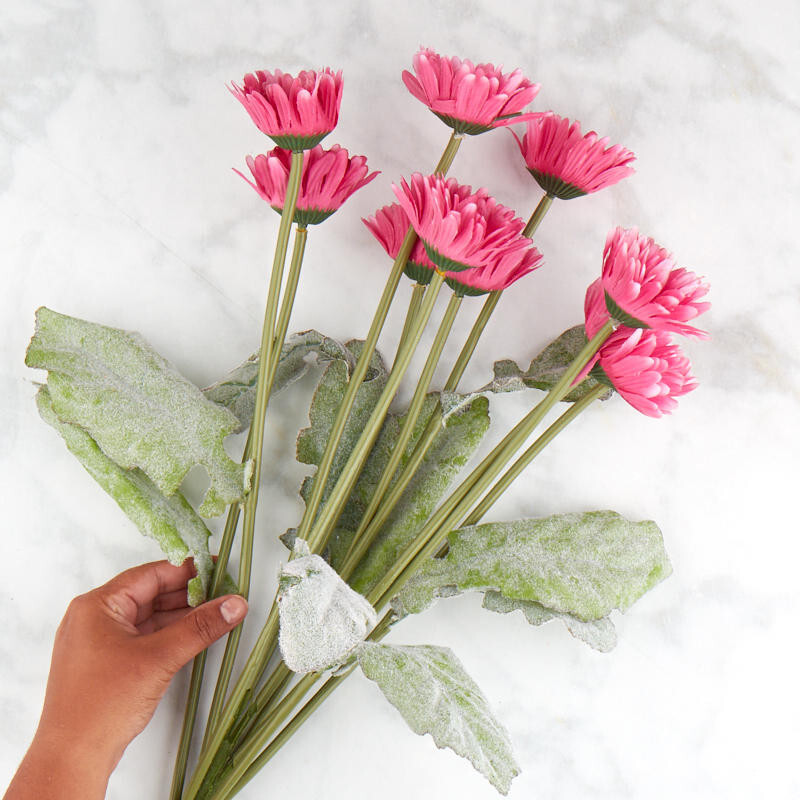 Package of 2 Mauve Artificial Gerbera Daisy 23″ Floral Bushes