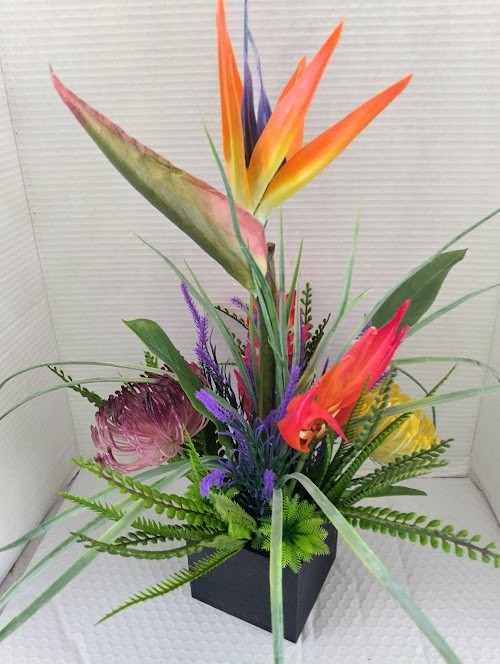 Artificial tropical floral arrangement BL