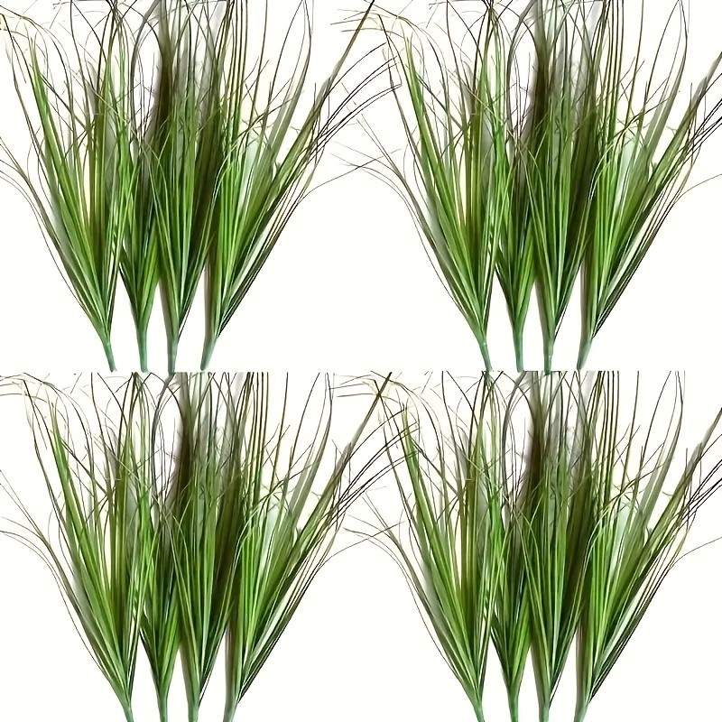 10Pcs Lifelike Artificial Shrubs, Green Onion Grass Autumn Plants Decor