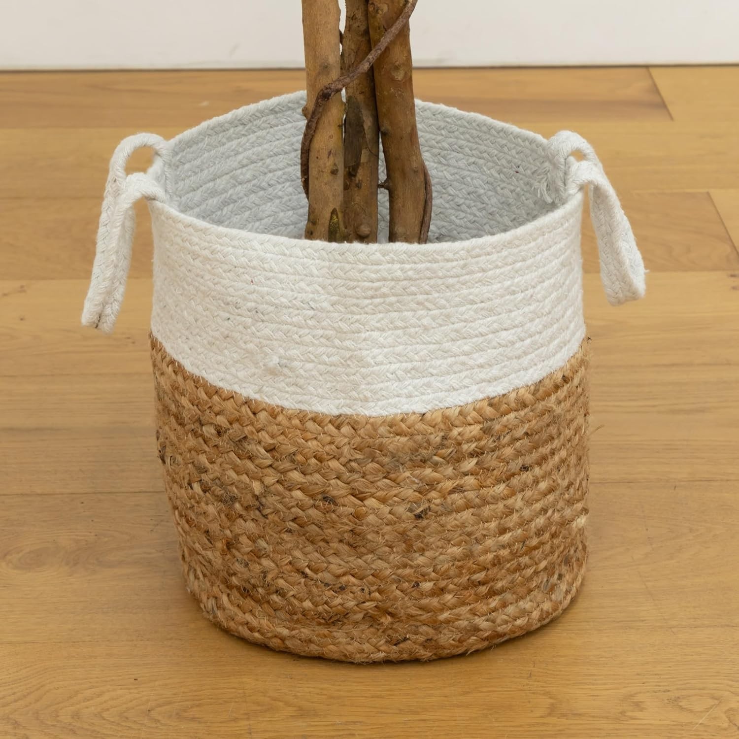 Maintenance-Free 6ft Ficus Tree in Natural Jute Planter – Perfect Indoor Accent