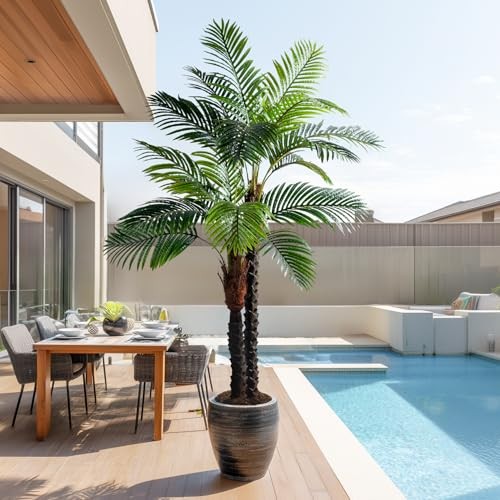 6.2FT Artificial Phoenix Palm Tree Artificial 6ft 2in Triple Phoenix Palm Tree