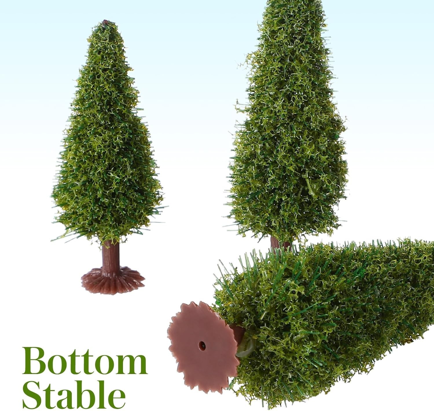 15pcs Model Trees Mixed Miniature Tree 2.36-3.93 Inch Artificial Pine Fake Ce…