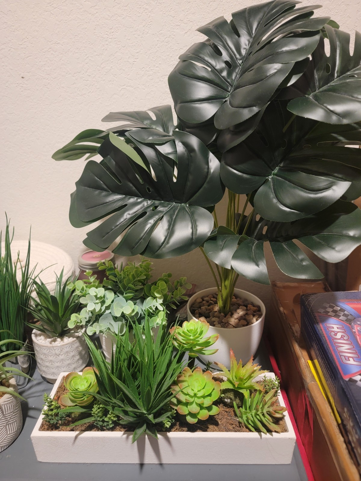 10 Artificial Plants Stored In Closet Excellent Condition Tallest 10″ all Cute